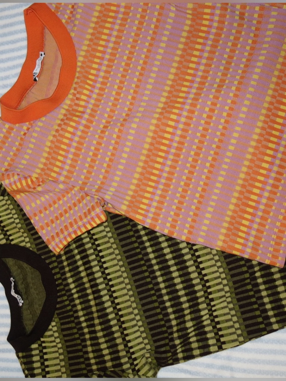Zara Terez Orange & Pink Short-Sleeve Knit Top